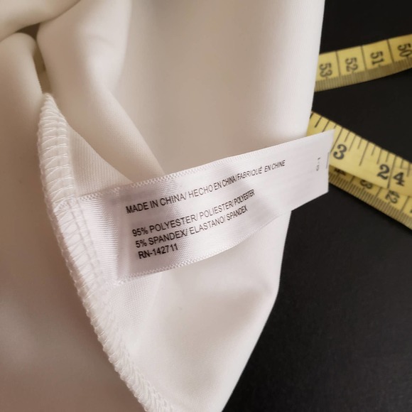 ELOQUII White Mock Neck Flare Sleeves Midi Dress 20 - Picture 9 of 11